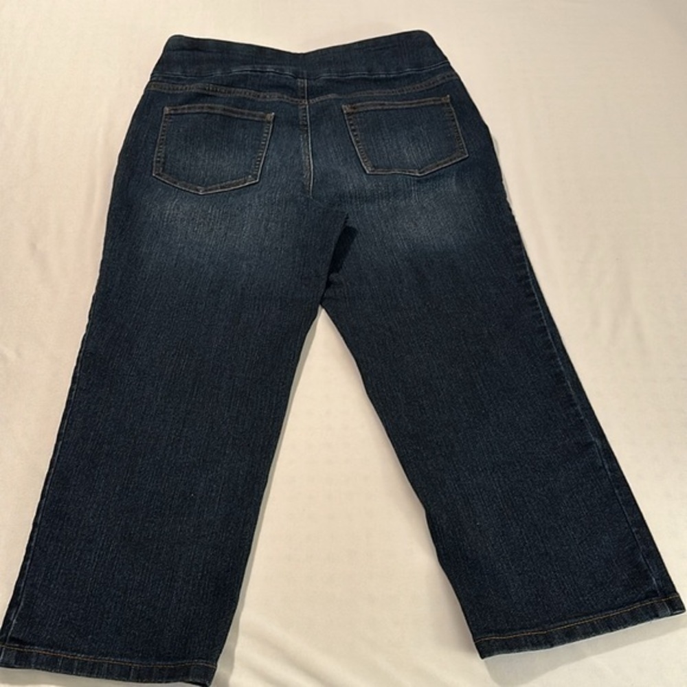 d & co Cropped Stretch Pull On Slim Denim jeans, size 8